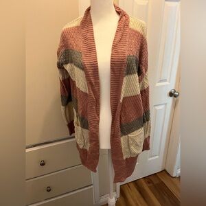 iKnit Pink and Gray Sweater